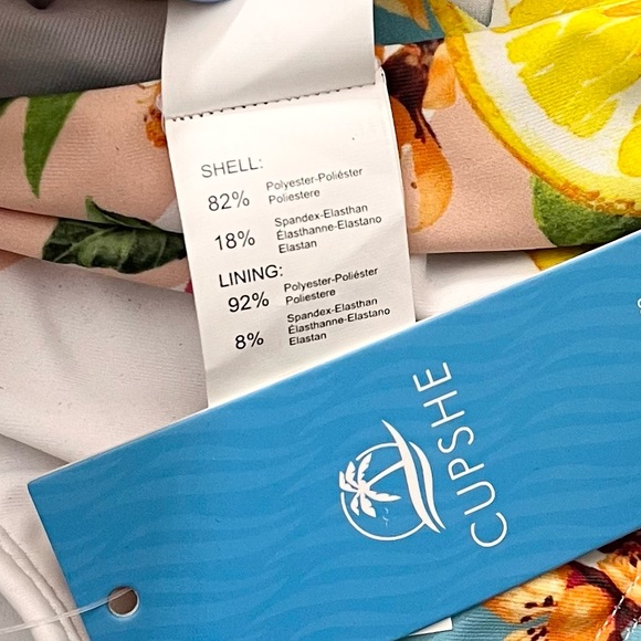 Cupshe Bikini One Shoulder Bralette Swimsuit XL New - Picture 5 of 7